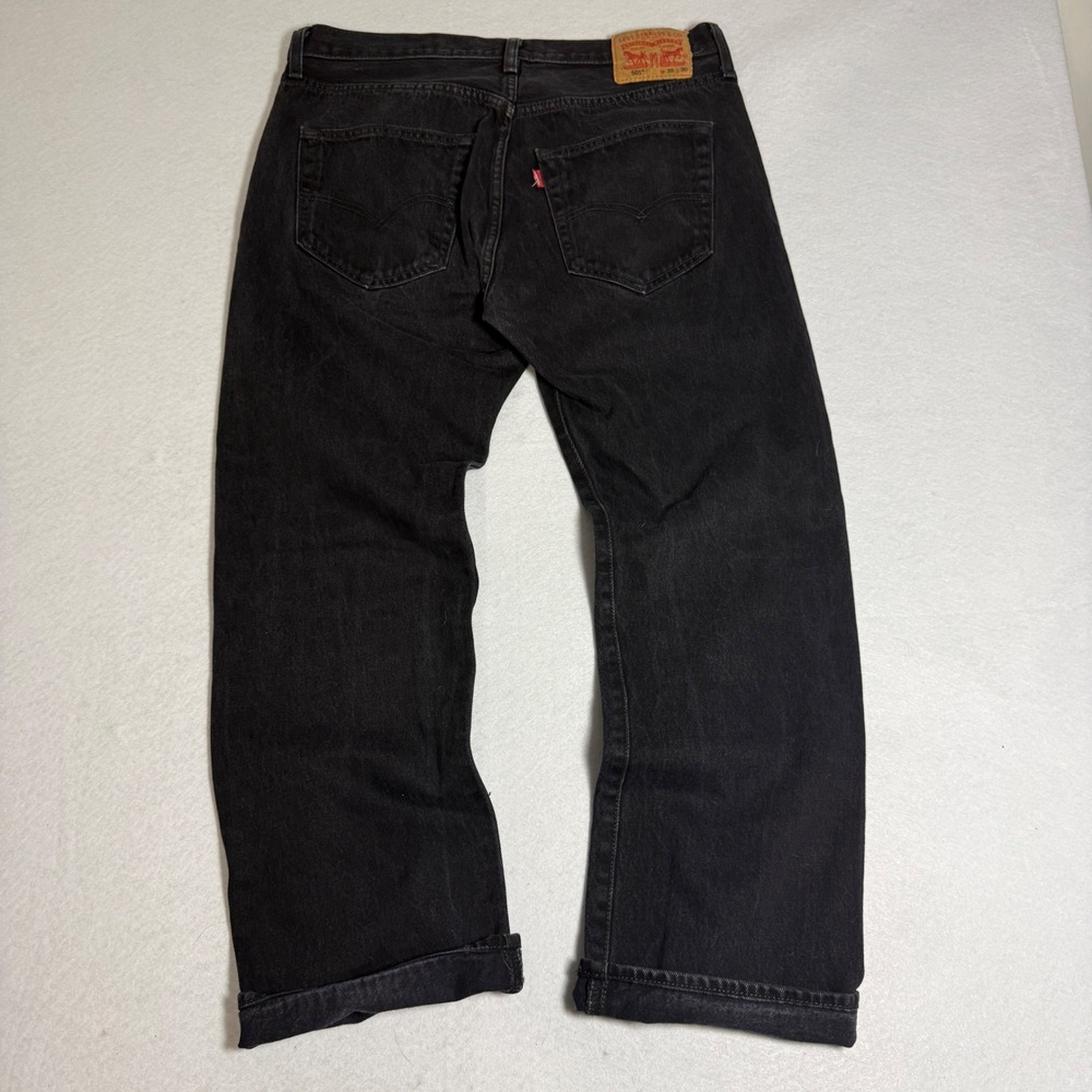 Levi's 501xx Shrink to Fit Black Straight Leg Jeans Mens 34x29 501-0660 Egypt - Picture 2 of 14